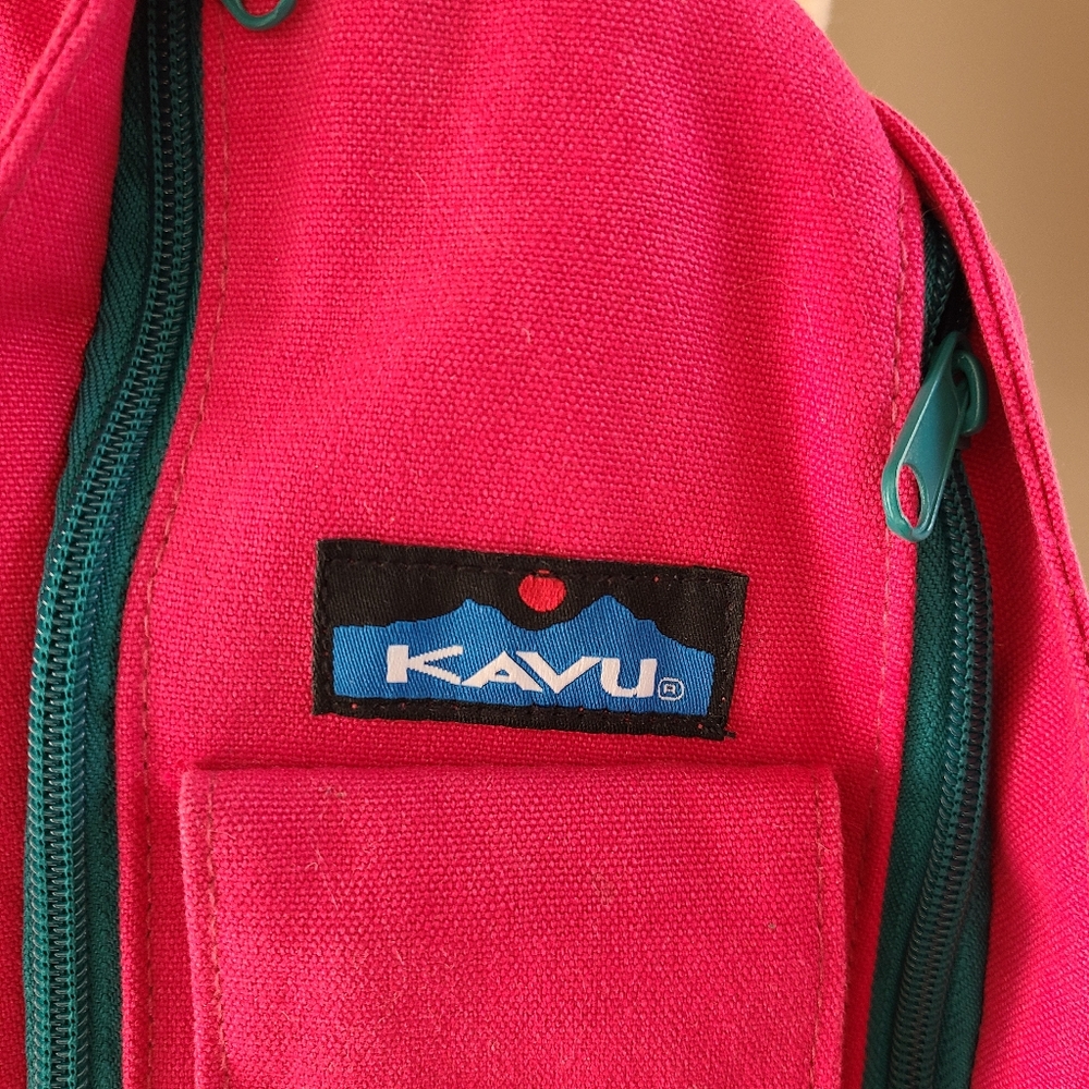 KAVU Pink and turquoise Sling Bag - Picture 3 of 9